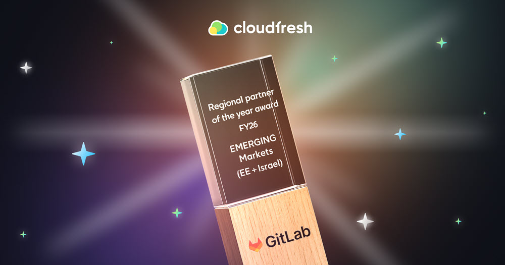 Cloudfresh получают награду «Партнер года GitLab EMEA 2025» для Развивающихся рынков в Восточной Европе и Израиле фото: Cloudfresh получают награду «Партнер года GitLab EMEA 2025» для Развивающихся рынков в Восточной Европе и Израиле