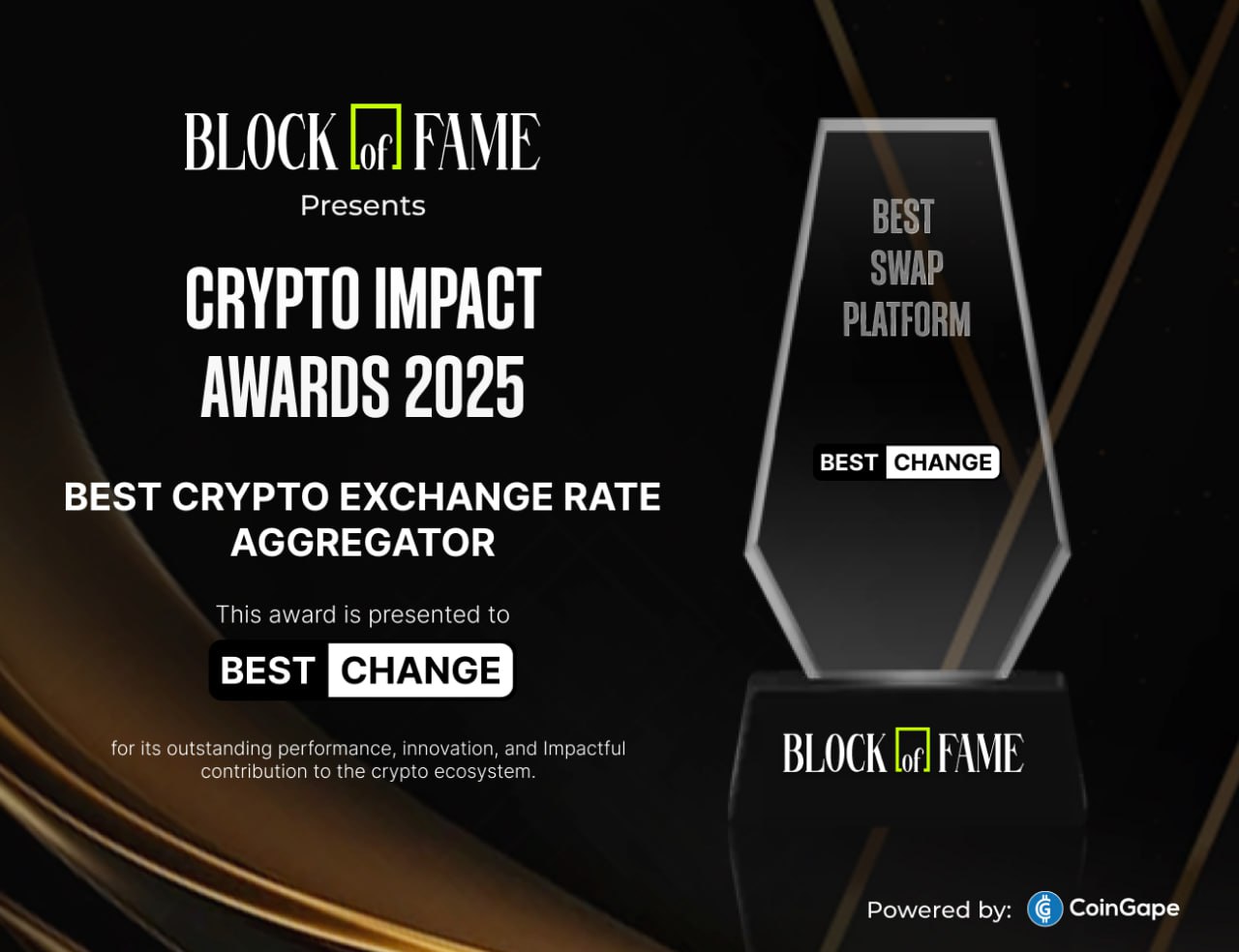 BestChange признан лучшим мониторингом по версии экспертов Crypto.ru, Crypto Awards, Crypto Impact Awards фото: BestChange признан лучшим мониторингом по версии экспертов Crypto.ru, Crypto Awards, Crypto Impact Awards