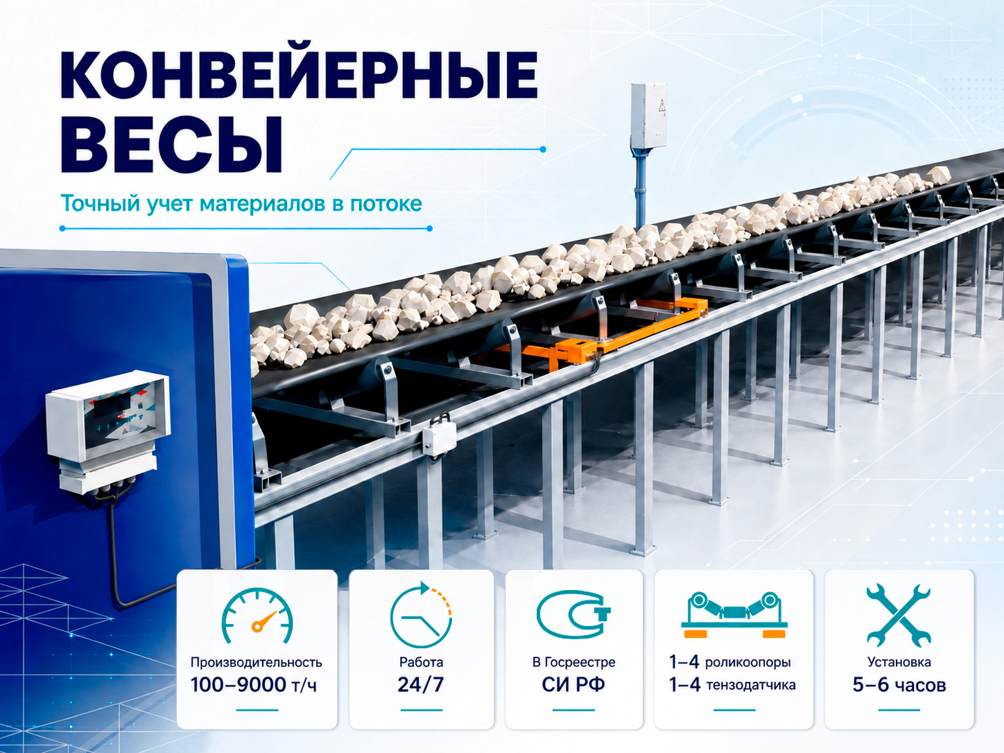 Точность без остановки: как конвейерные весы меняют правила учёта сыпучих материалов фото: Точность без остановки: как конвейерные весы меняют правила учёта сыпучих материалов