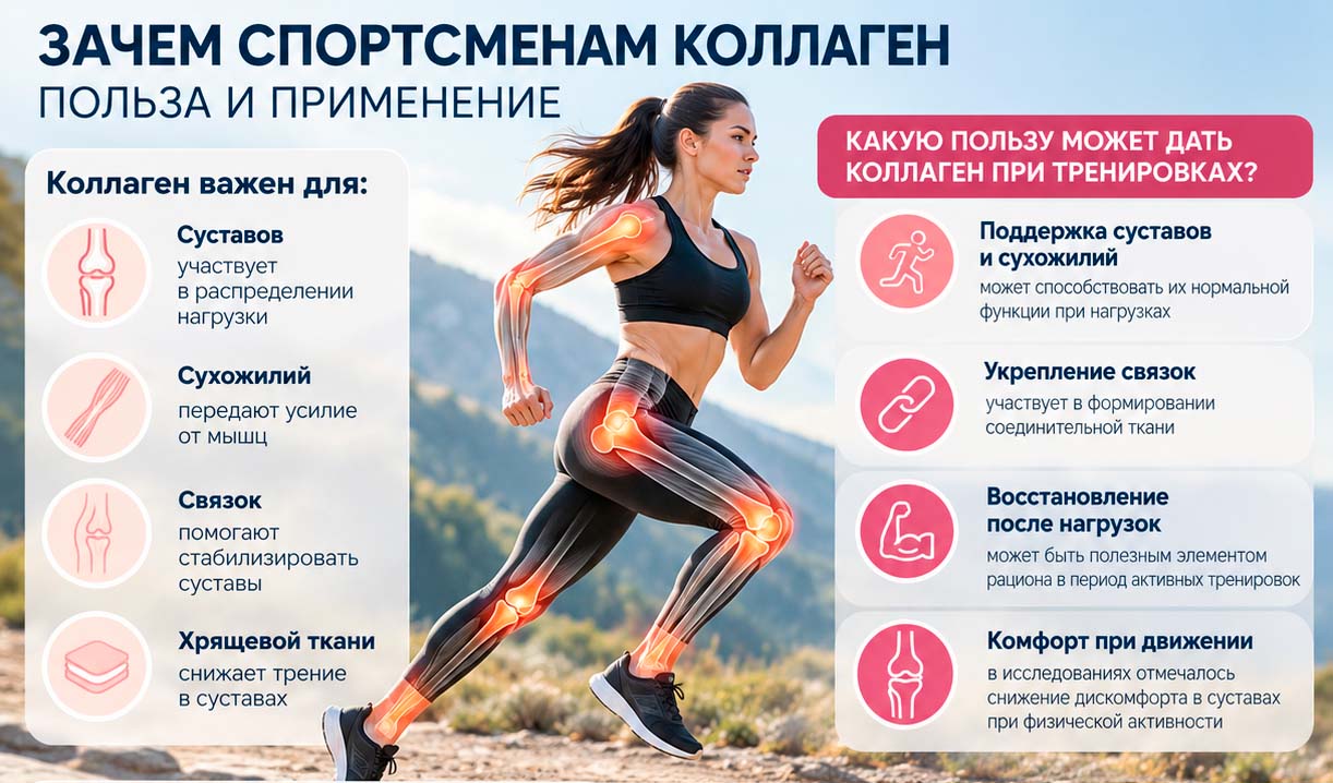 Зачем спортсменам коллаген: польза и применение фото: Зачем спортсменам коллаген: польза и применение