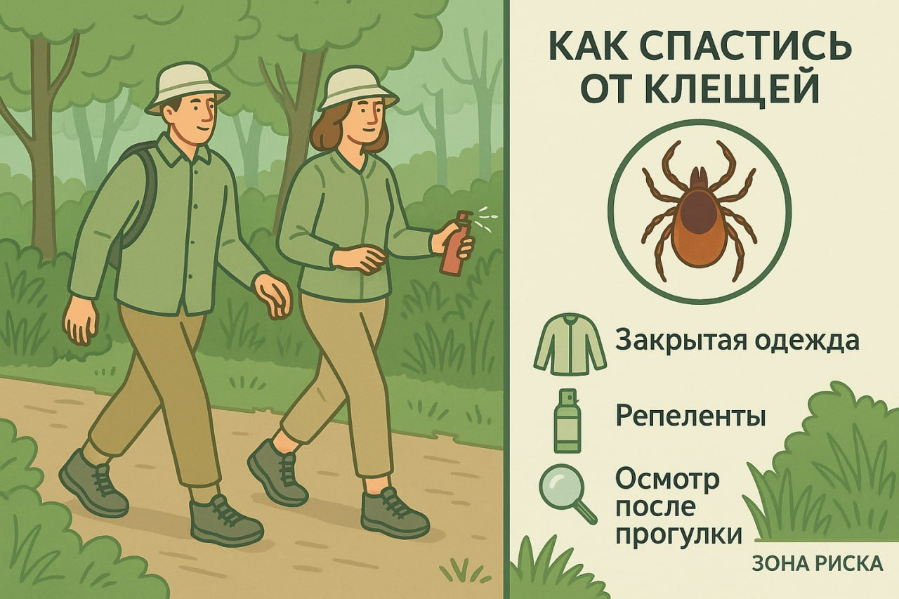 Клещи: о чём стоит помнить во время прогулок фото: Клещи: о чём стоит помнить во время прогулок