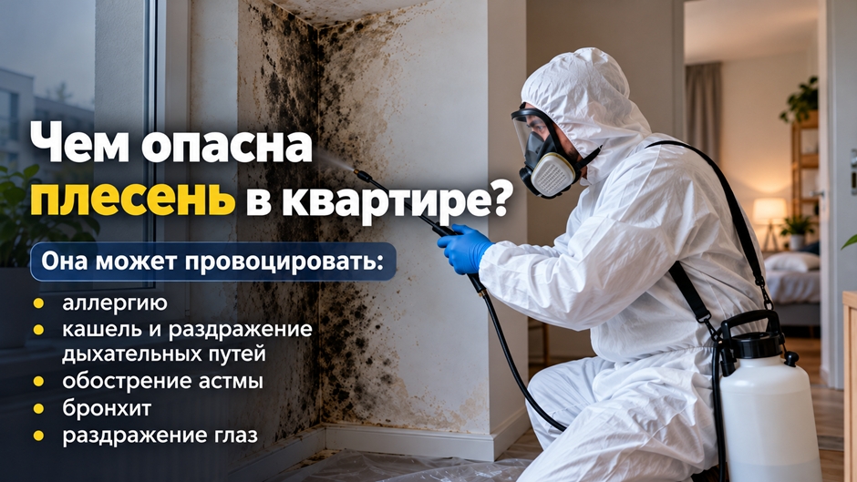 фото: Плесень в квартире: чем она опасна для здоровья и как избавиться от грибка