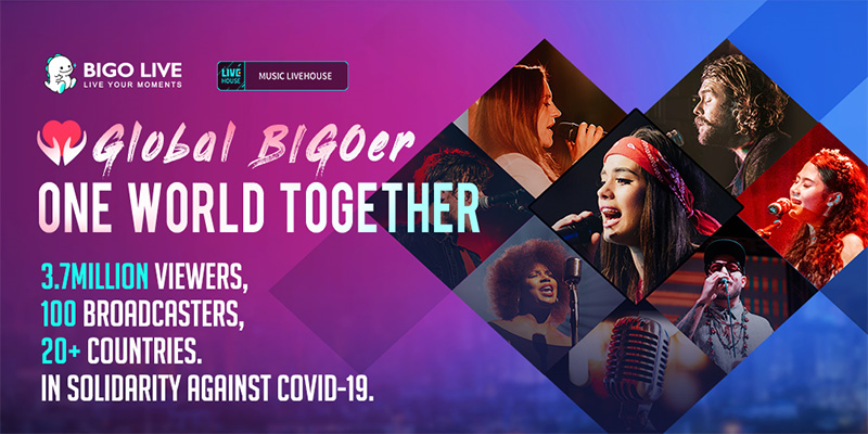 фото: Bigo Live провёл благотворительную музыкальную трансляцию для ВОЗ, в которой приняли участие 3,7 млн зрителей из 150 стран