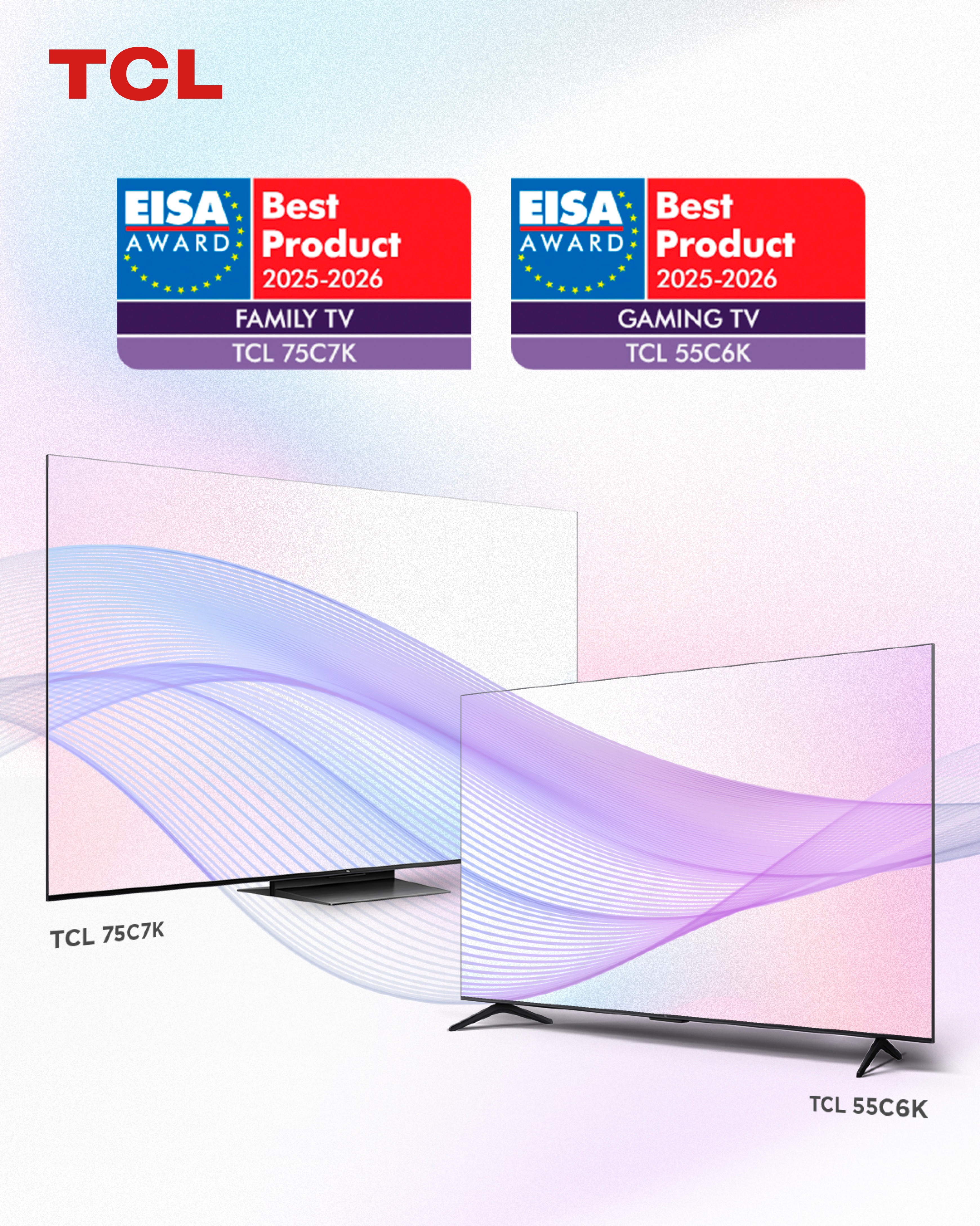 фото: TCL завоевал пять премий EISA Awards 2025–2026, подтверждая лидерство в технологиях QD-Mini LED и больших экранах