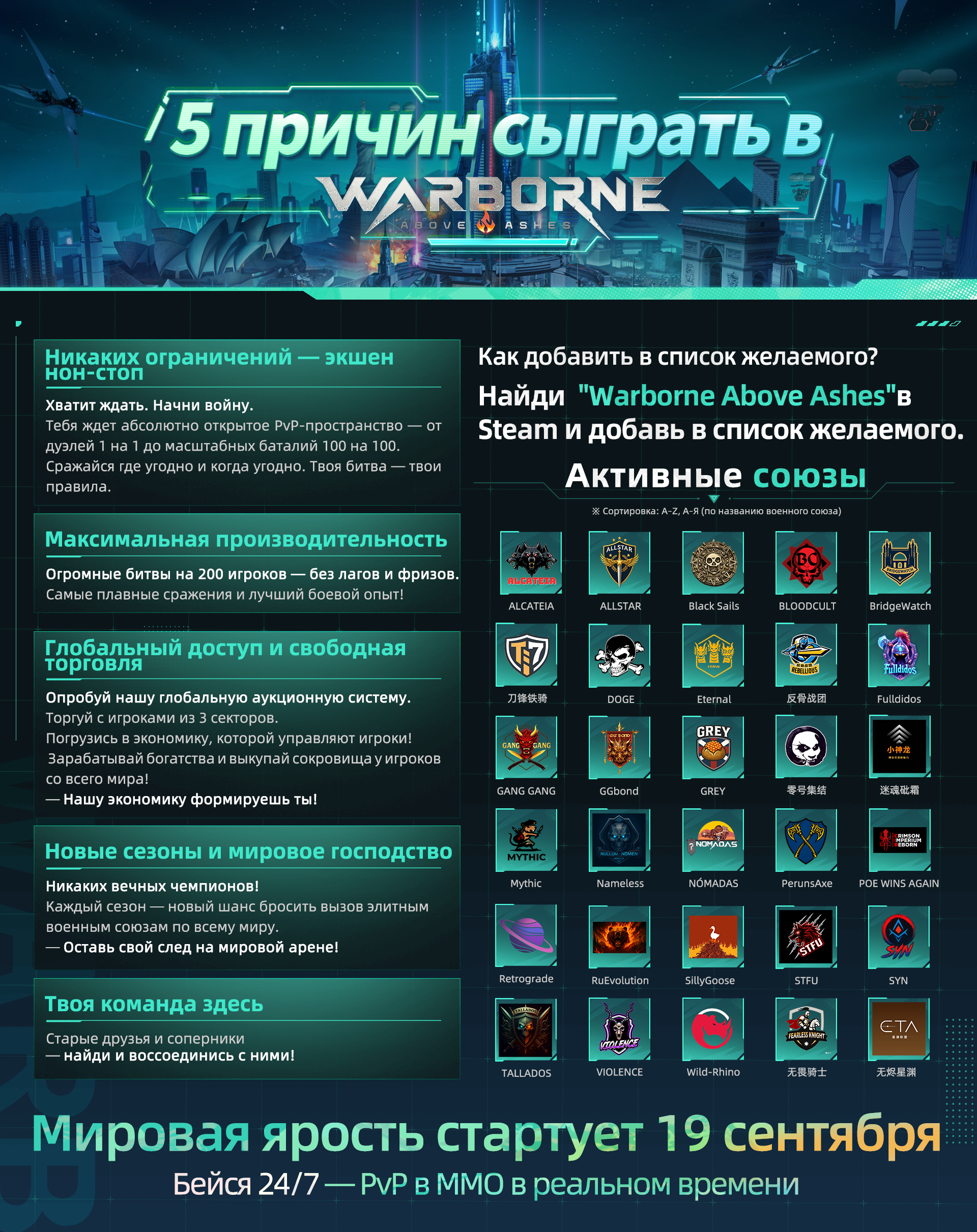 фото: Стартовала предзагрузка Sci-fi PvP-MMO Warborne Above Ashes