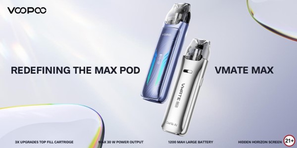 фото: VMATE MAX с 3-кратным обновлением картриджа! Флагман семейства VMATE. Устройство VMATE MAX от VOOPOO уже в России!