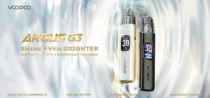 фото: VOOPOO представила ARGUS G3 — революционную POD-систему с более мягким парением и увеличенной мощностью