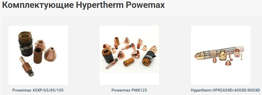 Оригинальные расходники Hypertherm и источники плазменной резки с оперативной доставкой по РФ