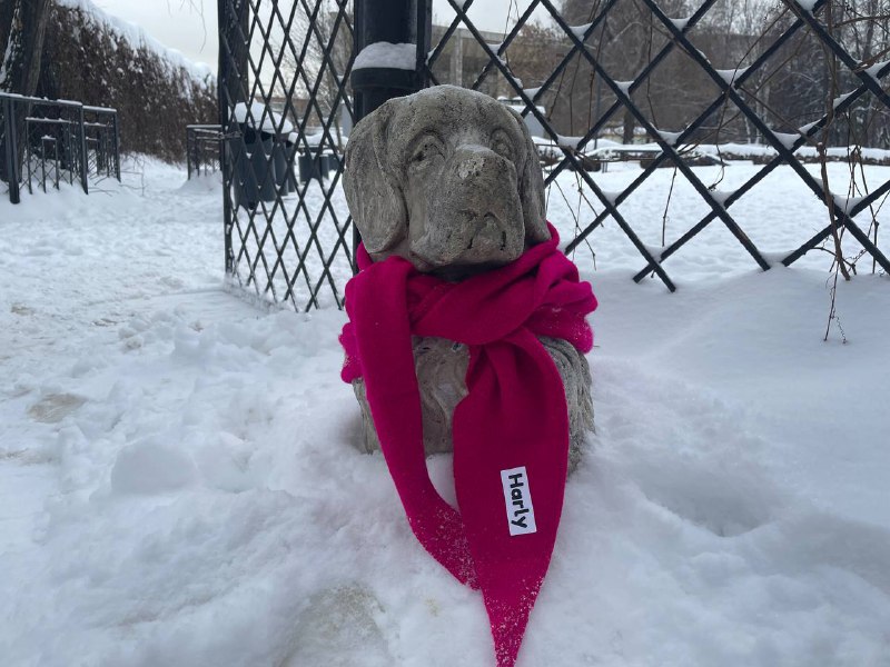 фото: Бренд зоотоваров согрел московские статуи животных в рекордные снегопады