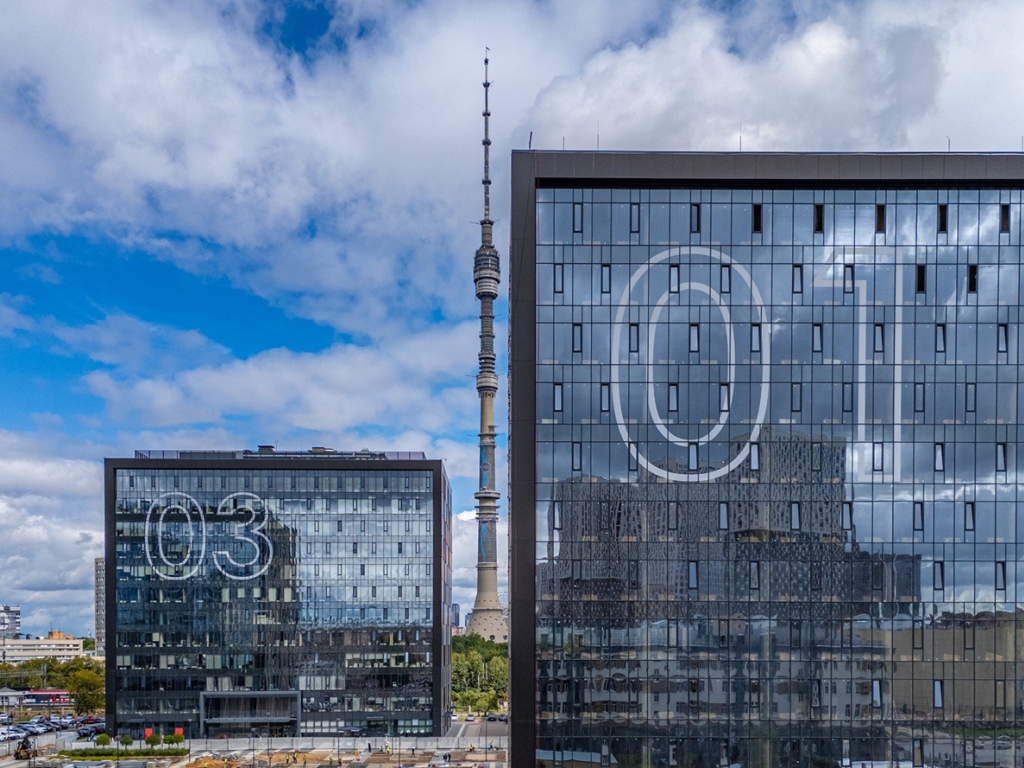 фото: На последнем корпусе бизнес-парка OSTANKINO завершены фасадные работы