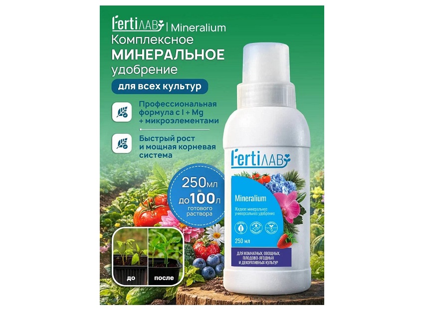 фото: FertiЛАВ Mineralium стабилизирует рост и укрепляет растения как универсальное минеральное удобрение