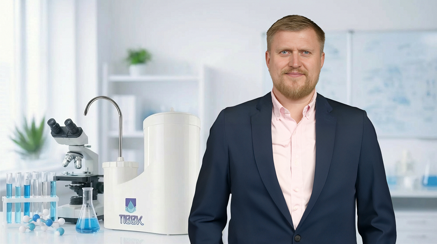 фото: Руководитель компании ПВВК и эксперт по воде Виктор Кордюков объясняет почему структура воды напрямую влияет на её усвоение организмом