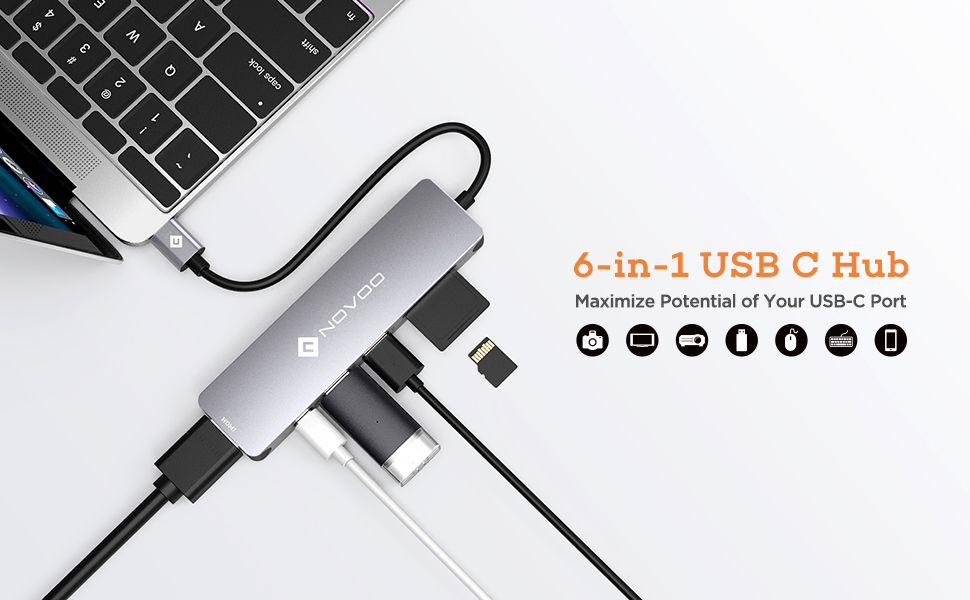 фото: Больше портов – больше возможностей: в продаже появился новый USB-концентратор NOVOO с 6 портами