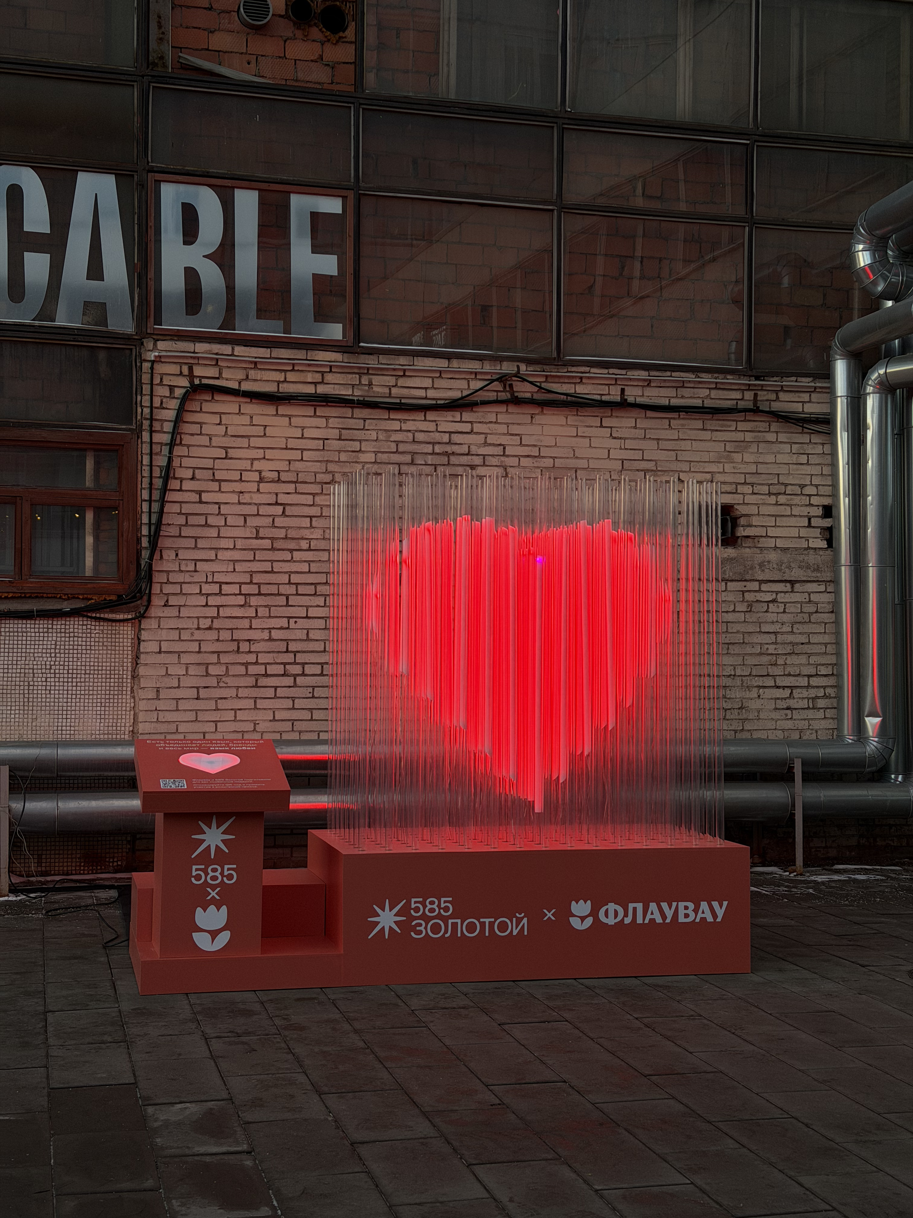 фото: «585 Золотой» и Flowwow представили интерактивный арт-объект в «Севкабель Порту»