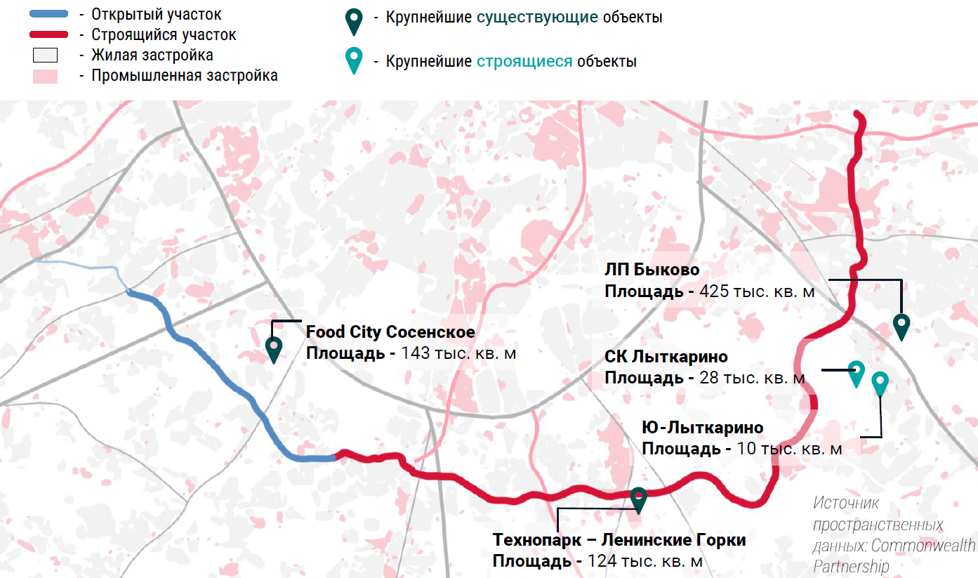 фото: СMWP: 28 тыс. кв. м складов планируется к вводу вдоль трассы ЮЛА в 2025-2027 гг.