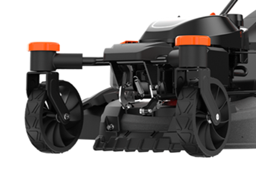фото: Рояльные колеса на газонокосилке: что это и как выбрать идеальную модель для вашего сада?