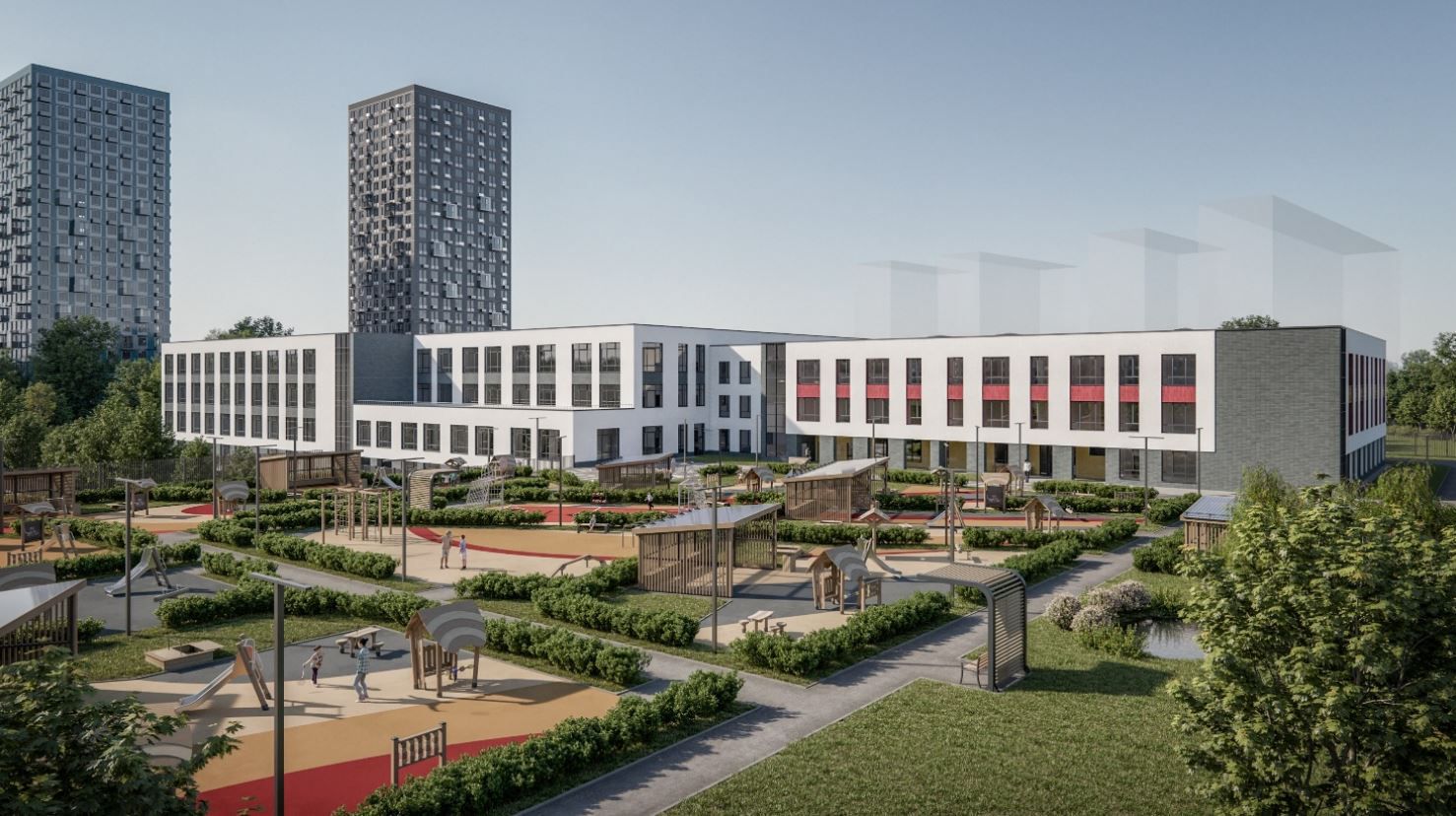 Рисунок изгибов реки украсит воспитательно-образовательный комплекс в Подмосковье