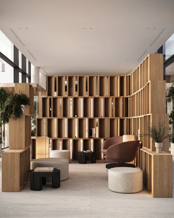 фото: Детский мини-клуб и 6 метровые витражные окна с видом на парк: чем еще встретит своих резидентов гранд-лобби «Клубного города на реке Primavera»?