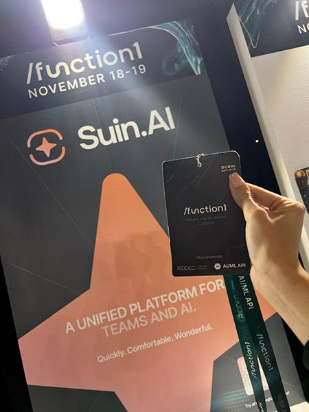 фото: Российский стартап Suin.AI показал в Дубае первый корпоративный AI-сервис для работы с нейросетями на /function1