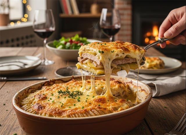 фото: Мясо свинина по-французски: глобальная перезагрузка на КУХНЯ.РФ. Почему версия без помидоров стала кулинарным эталоном