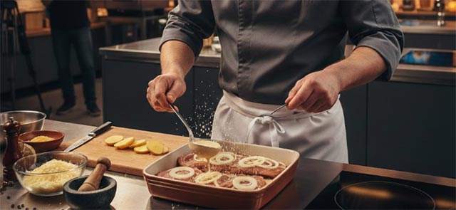 фото: Мясо свинина по-французски: глобальная перезагрузка на КУХНЯ.РФ. Почему версия без помидоров стала кулинарным эталоном