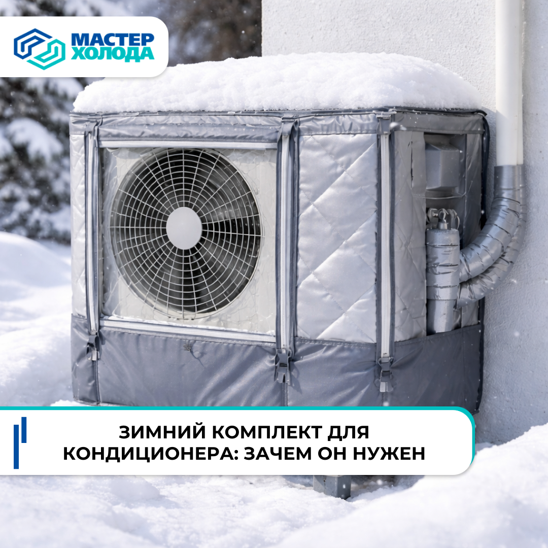 фото: Монтаж зимнего комплекта для кондиционера