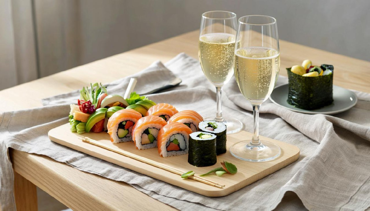 фото: Опасное сочетание: врач Пироговского Университета предупреждает, как роллы с шампанским нарушают пищеварение